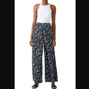 Ditsy Floral Print Wide Leg Pants